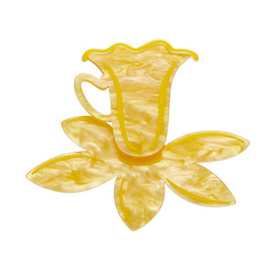 Flower Teacup Brooch (IMPERFECT)  -  Erstwilder  -  Quirky Resin and Enamel Accessories