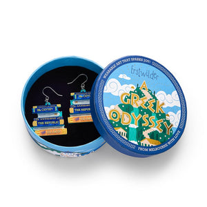 Words of the Wise Drop Earrings (IMPERFECT)  -  Erstwilder  -  Quirky Resin and Enamel Accessories