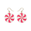 Lollies Drop Earrings - Magenta  -  Erstwilder Essentials  -  Quirky Resin and Enamel Accessories
