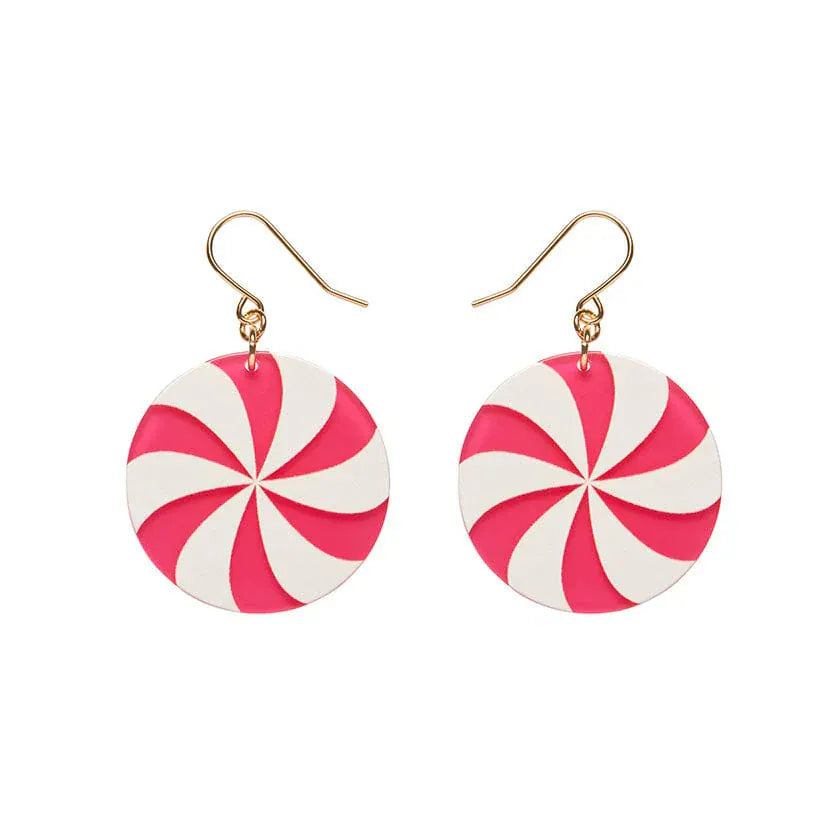 Lollies Drop Earrings - Magenta  -  Erstwilder Essentials  -  Quirky Resin and Enamel Accessories