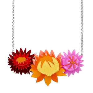 Strawflowers Necklace  -  Erstwilder  -  Quirky Resin and Enamel Accessories