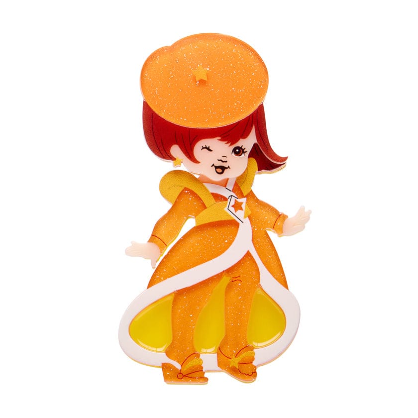 Lala Orange Brooch  -  Erstwilder  -  Quirky Resin and Enamel Accessories