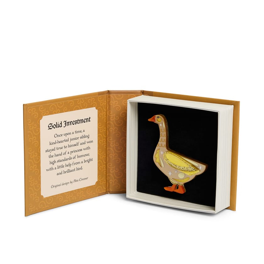 Solid Investment Brooch  -  Erstwilder  -  Quirky Resin and Enamel Accessories