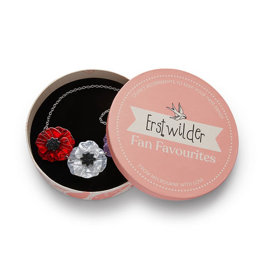Poppy Field Necklace (IMPERFECT)  -  Erstwilder  -  Quirky Resin and Enamel Accessories