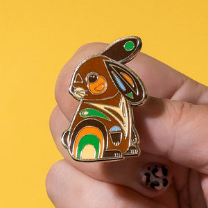 Milo the Bunny Enamel Pin  -  Erstwilder  -  Quirky Resin and Enamel Accessories