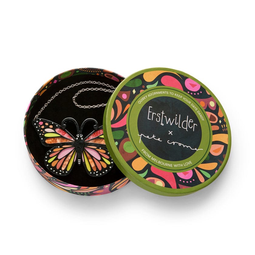 The Magnificent Monarch Butterfly Necklace  -  Erstwilder  -  Quirky Resin and Enamel Accessories