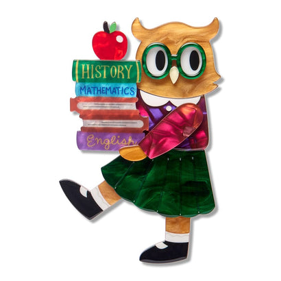 Professor Hootsworth Brooch  -  Erstwilder  -  Quirky Resin and Enamel Accessories