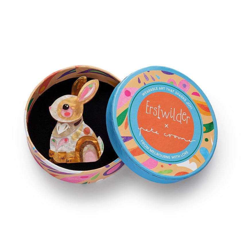 Maple the Bunny Brooch  -  Erstwilder  -  Quirky Resin and Enamel Accessories