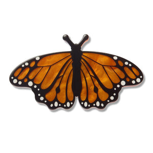 Monarch Butterfly Simplified Mini Brooch  -  Erstwilder Simplified  -  Quirky Resin and Enamel Accessories