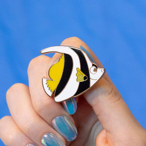Bannerfish Enamel Pin  -  Erstwilder  -  Quirky Resin and Enamel Accessories