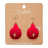 Round Bauble Drop Earrings - Red  -  Erstwilder Essentials  -  Quirky Resin and Enamel Accessories