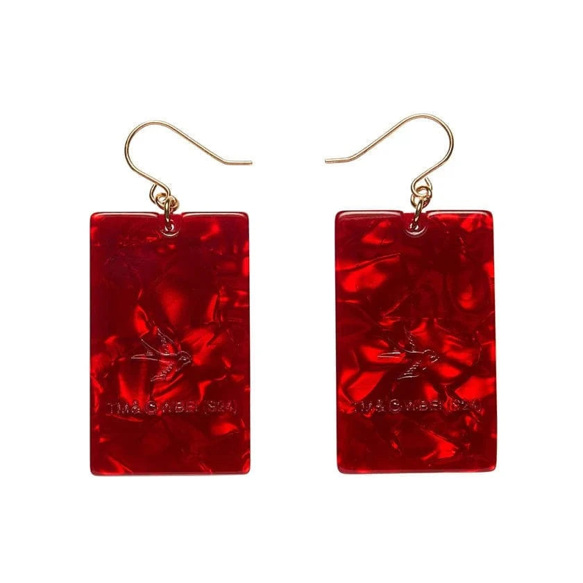Original Wonka Bar Drop Earrings (IMPERFECT)  -  Erstwilder  -  Quirky Resin and Enamel Accessories