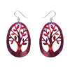 Tree Drop Earrings – Maroon  -  Erstwilder Essentials  -  Quirky Resin and Enamel Accessories