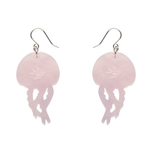 Mauve Stinger Jellyfish Drop Earrings  -  Erstwilder  -  Quirky Resin and Enamel Accessories