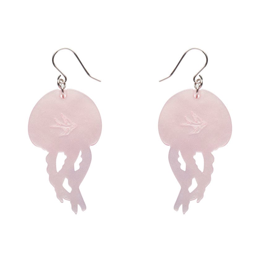 Mauve Stinger Jellyfish Drop Earrings  -  Erstwilder  -  Quirky Resin and Enamel Accessories