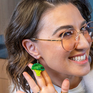 Brocc Star Drop Earrings  -  Erstwilder  -  Quirky Resin and Enamel Accessories