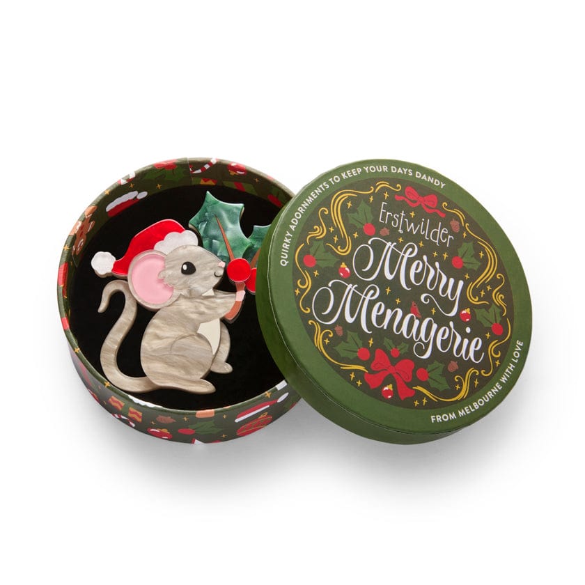 Milly the Mouse Brooch  -  Erstwilder  -  Quirky Resin and Enamel Accessories