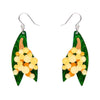 Golden Wattle Drop Earrings  -  Erstwilder  -  Quirky Resin and Enamel Accessories