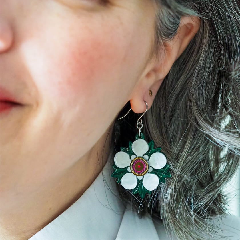 Mānuka Drop Earrings  -  Erstwilder  -  Quirky Resin and Enamel Accessories