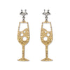 Champagne Bubbles Drop Earrings – Gold