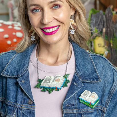 The Magic Faraway Tree Book Necklace  -  Erstwilder  -  Quirky Resin and Enamel Accessories