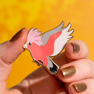 Gertie the Galah Enamel Pin  -  Erstwilder  -  Quirky Resin and Enamel Accessories