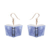 Story Book Drop Earrings - Blue  -  Erstwilder Essentials  -  Quirky Resin and Enamel Accessories