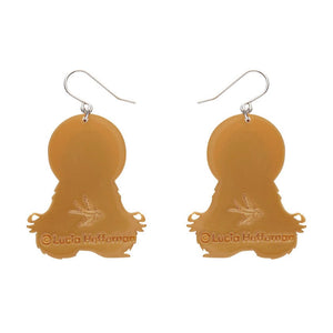 The Yoga Chick Drop Earrings  -  Erstwilder  -  Quirky Resin and Enamel Accessories