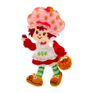 Strawberry Strolling Brooch  -  Erstwilder  -  Quirky Resin and Enamel Accessories