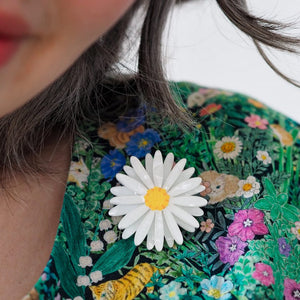 Cut-leaf Daisy Simplified Mini Brooch  -  Erstwilder Simplified  -  Quirky Resin and Enamel Accessories
