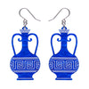 Amphora Drop Earrings - Blue  -  Erstwilder Essentials  -  Quirky Resin and Enamel Accessories