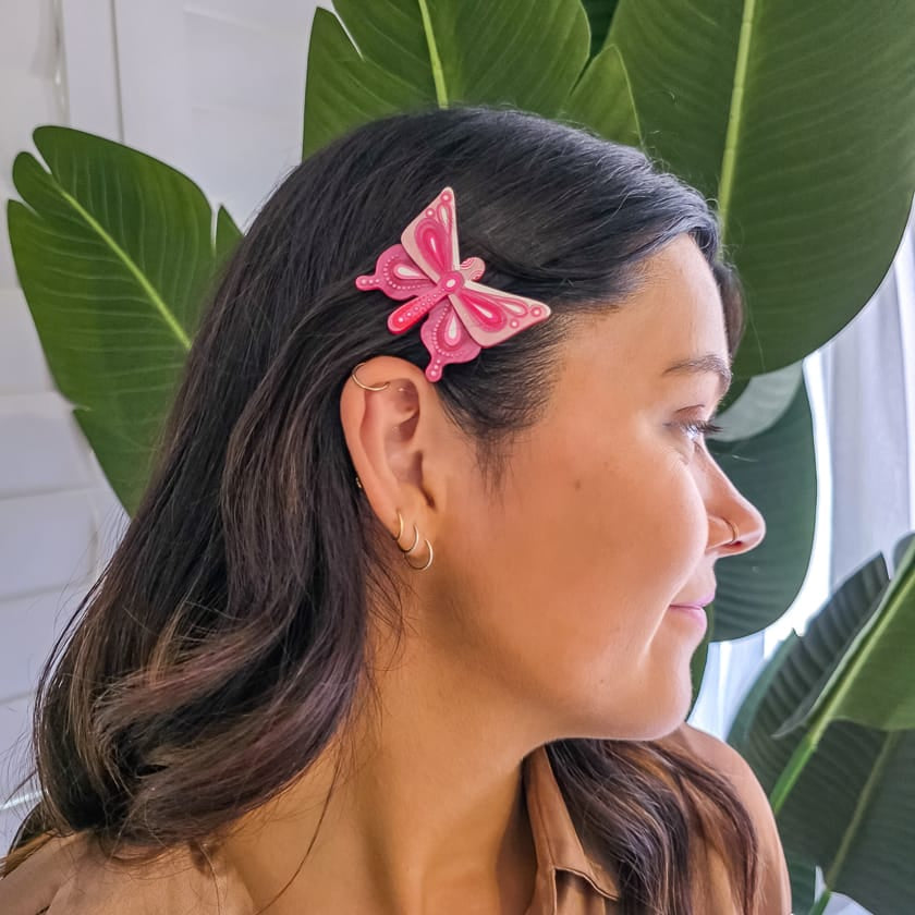 Kali’s Ritjinguthinha Hair Clips Set - 2 piece  -  Erstwilder  -  Quirky Resin and Enamel Accessories