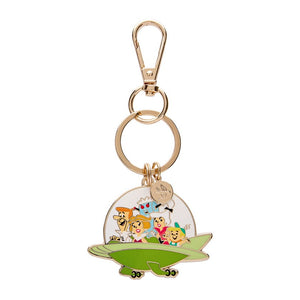 The Jetsons Aerocar Enamel Key Ring  -  Erstwilder  -  Quirky Resin and Enamel Accessories