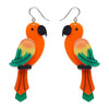 Pancha’s Parrots Drop Earrings  -  Erstwilder  -  Quirky Resin and Enamel Accessories