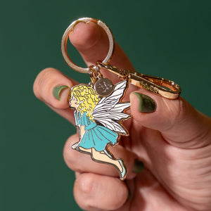 Silky the Fairy Enamel Key Ring  -  Erstwilder  -  Quirky Resin and Enamel Accessories