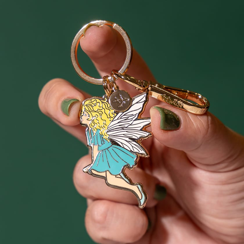 Silky the Fairy Enamel Key Ring  -  Erstwilder  -  Quirky Resin and Enamel Accessories