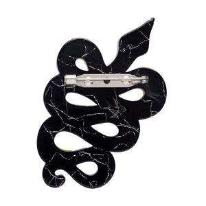 Yellow-Bellied Sea Snake Brooch  -  Erstwilder  -  Quirky Resin and Enamel Accessories