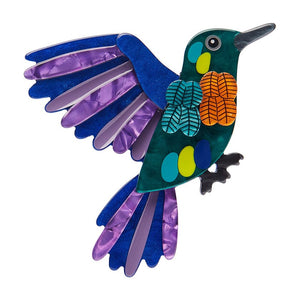 Humming Harmony Brooch (IMPERFECT)  -  Erstwilder  -  Quirky Resin and Enamel Accessories