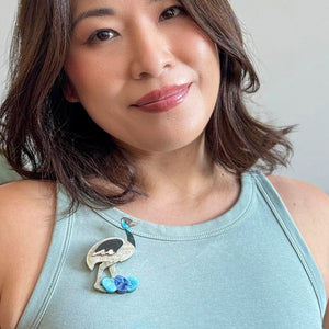 Elliot the Emu Brooch  -  Erstwilder  -  Quirky Resin and Enamel Accessories