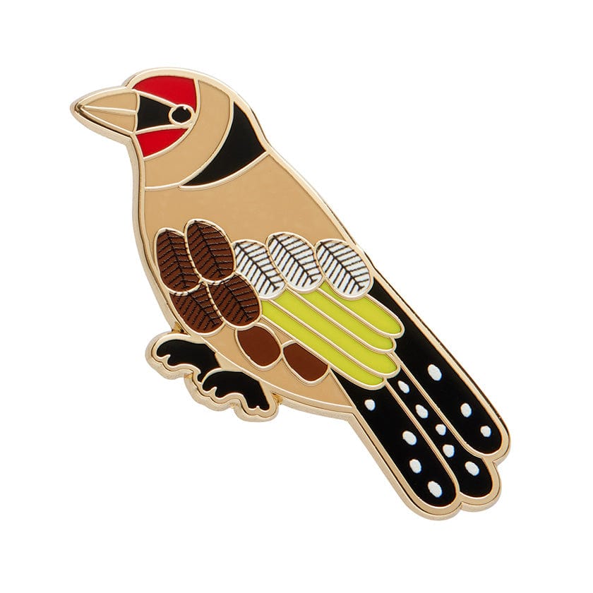 Go for Goldfinch Enamel Pin  -  Erstwilder  -  Quirky Resin and Enamel Accessories