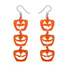 Halloween Pumpkins Drop Earrings - Orange
