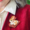 Breezy the Bunny Brooch  -  Erstwilder  -  Quirky Resin and Enamel Accessories