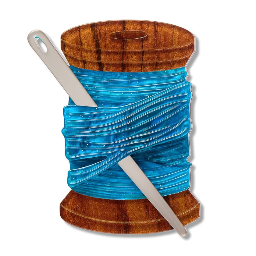 Thread the Needle Brooch  -  Erstwilder  -  Quirky Resin and Enamel Accessories