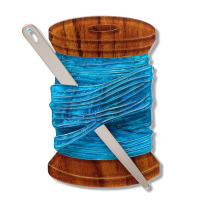 Thread the Needle Brooch  -  Erstwilder  -  Quirky Resin and Enamel Accessories