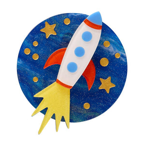 Blast Off! Brooch  -  Erstwilder  -  Quirky Resin and Enamel Accessories