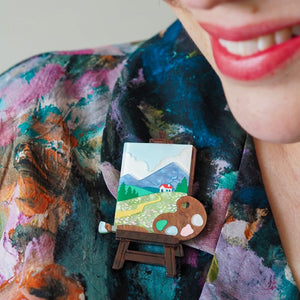 A Work in Progress Brooch  -  Erstwilder  -  Quirky Resin and Enamel Accessories