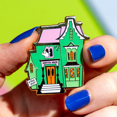 Enter If You Dare Enamel Pin  -  Erstwilder  -  Quirky Resin and Enamel Accessories