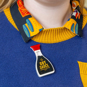 The Joy of Soy Brooch  -  Erstwilder  -  Quirky Resin and Enamel Accessories