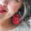 Moonlight Drop Earrings - Red  -  Erstwilder Essentials  -  Quirky Resin and Enamel Accessories