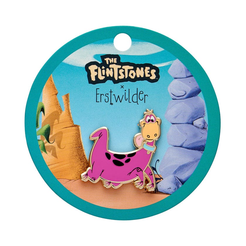 Dino Flintstone Enamel Pin  -  Erstwilder  -  Quirky Resin and Enamel Accessories